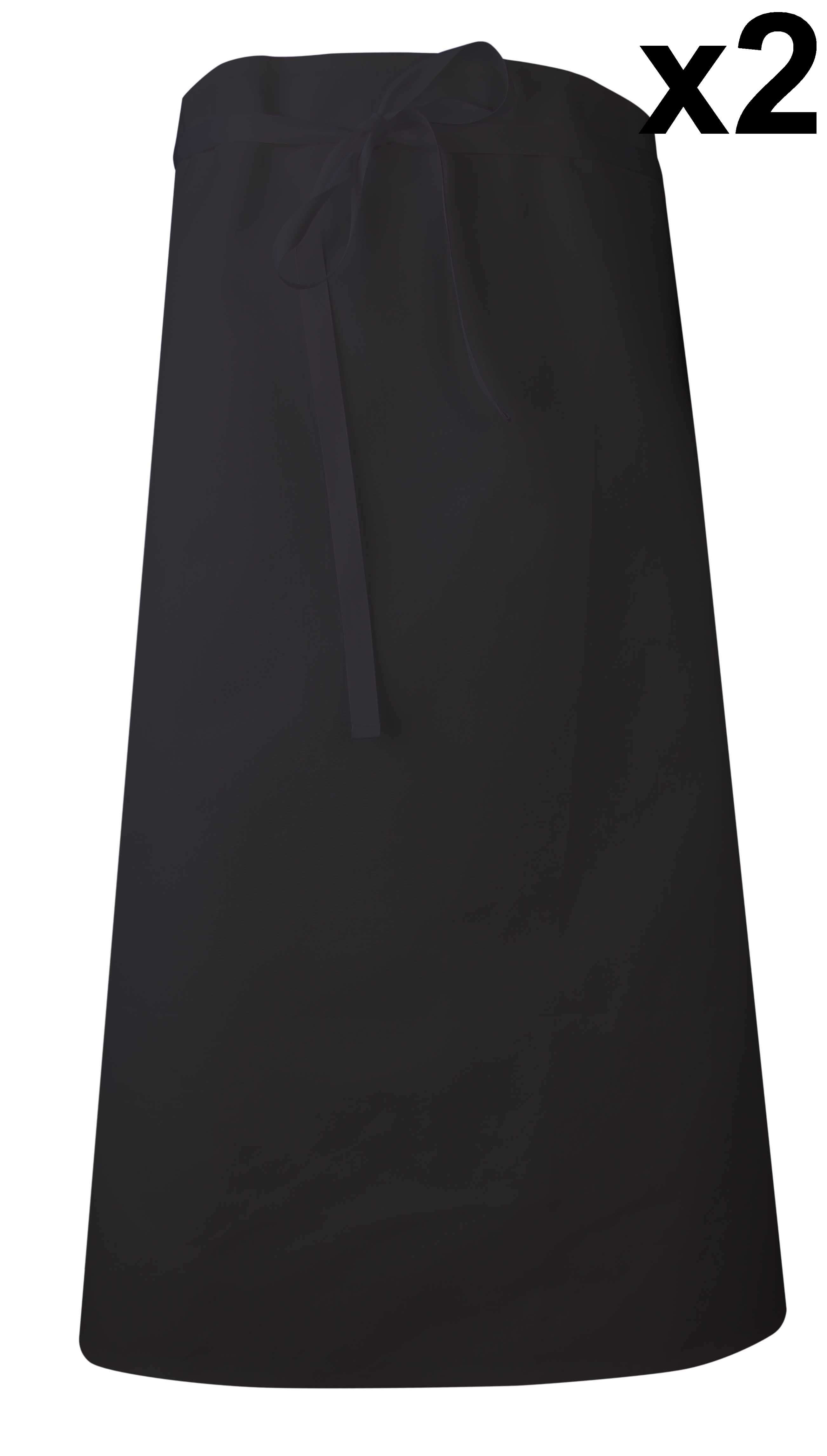 Lot 2 tabliers cuisinier rectangle 90 x 100 cm Siphon LMA cotepro