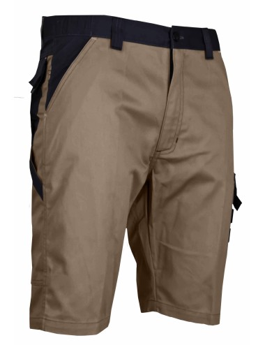 Bermuda travail homme multipoche zero metal gris ou beige LMA cotepro brun