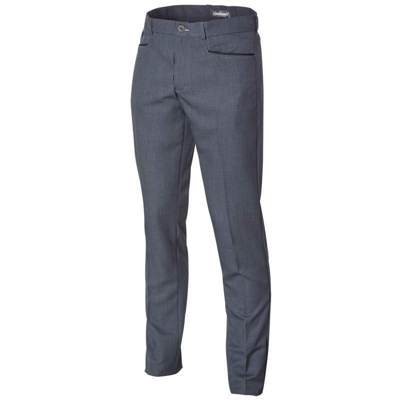 Pantalon service homme bar hotellerie fitn blue Molinel cotepro gris