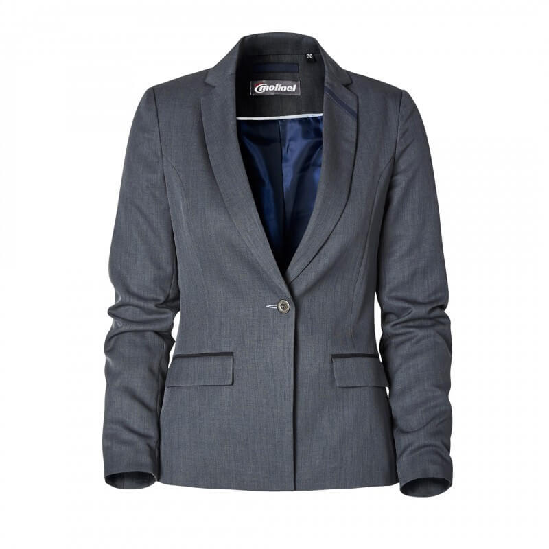 Veste service femme bar hotellerie fitn blue Molinel cotepro gris