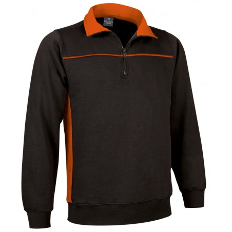 Sweat travail bicolore Thunder cotepro orange/noir