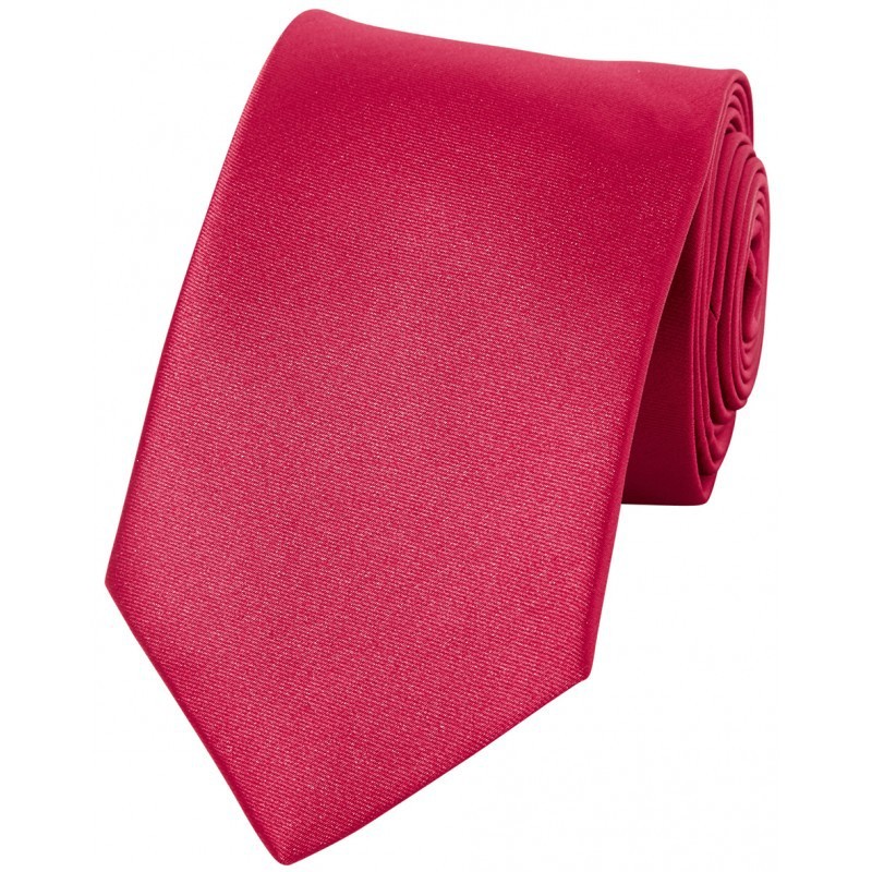 Cravate service unie pointe 6 cm plusieurs coloris cotepro rouge