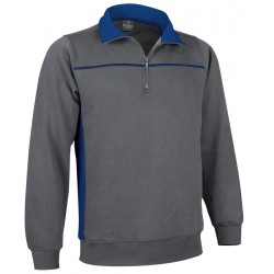 Sweat travail bicolore Thunder destockage cotepro gris bleu
