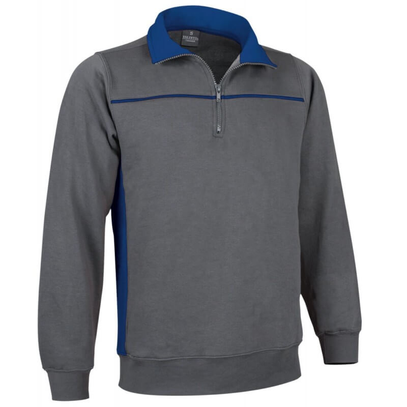 Sweat travail bicolore Thunder destockage cotepro gris bleu