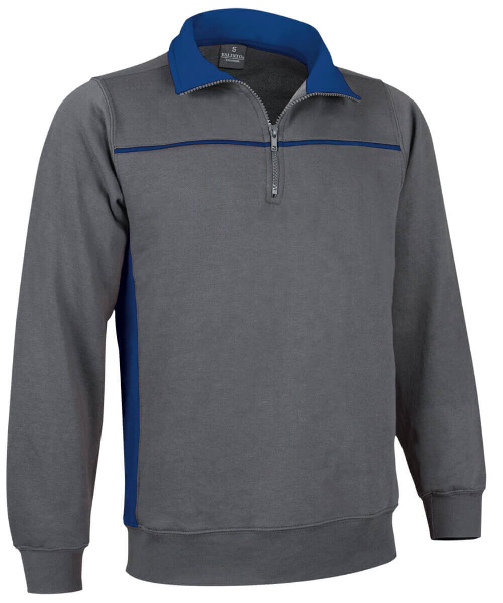 Sweat travail bicolore Thunder destockage cotepro gris bleu