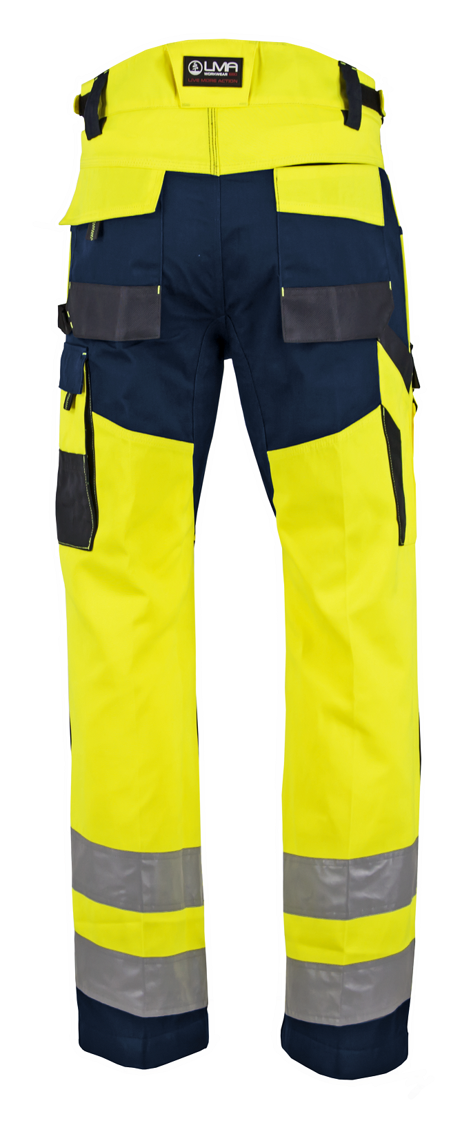 Pantalon haute visibilite Defense EN ISO 20471 jaune bleu cotepro vue 1