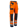 Pantalon de haute visibilité Polarisation EN ISO 20471 orange bleu