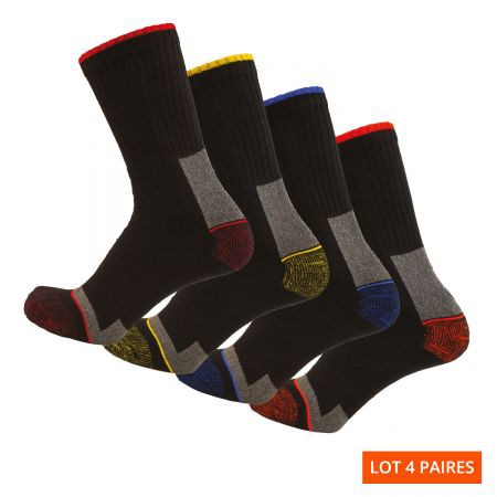 Lot 4 paires chaussettes resistantes Elios LMA cotepro
