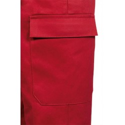Pantalon travail multipoches eco Caster Valento cotepro rouge vue 1