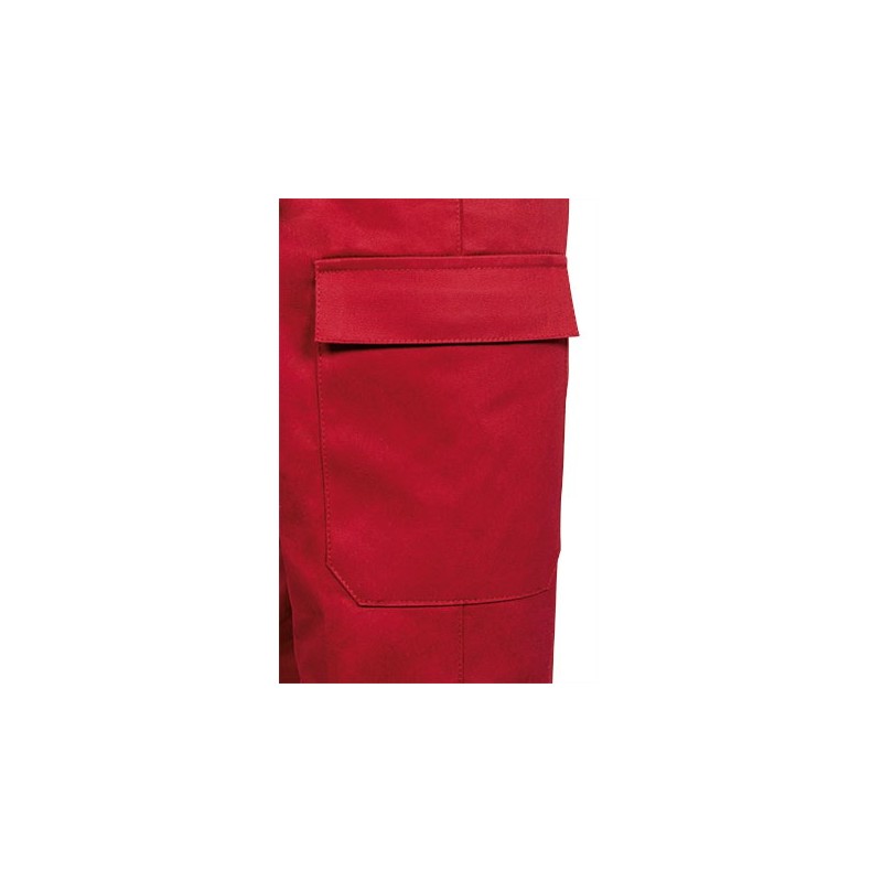 Pantalon travail multipoches eco Caster Valento cotepro rouge