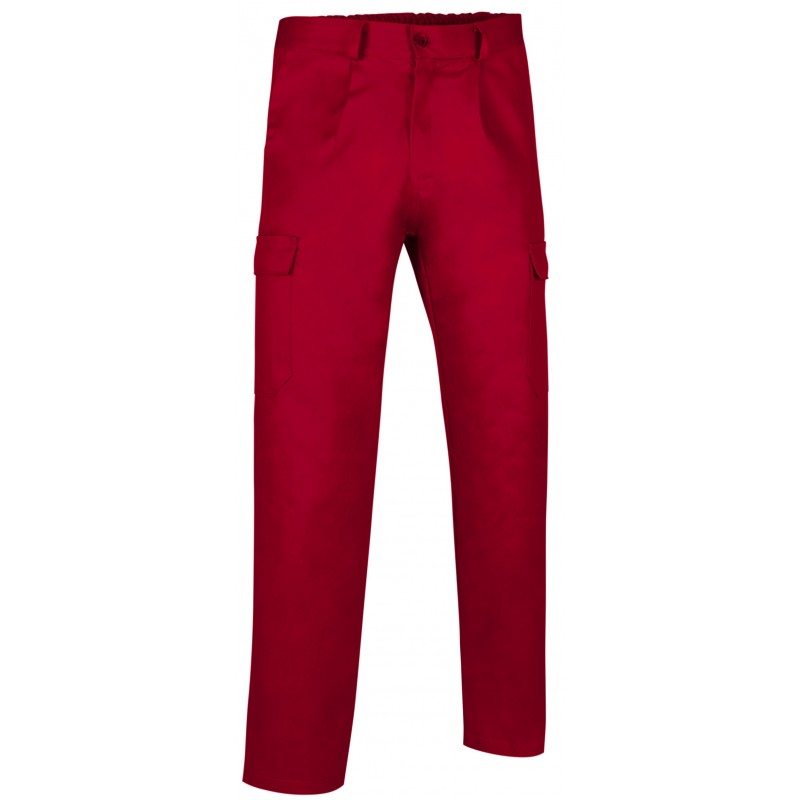 Pantalon travail multipoches eco Caster Valento cotepro rouge