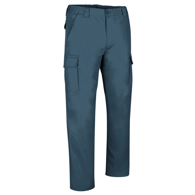 Pantalon travail multipoches coton Force Valento cotepro marine