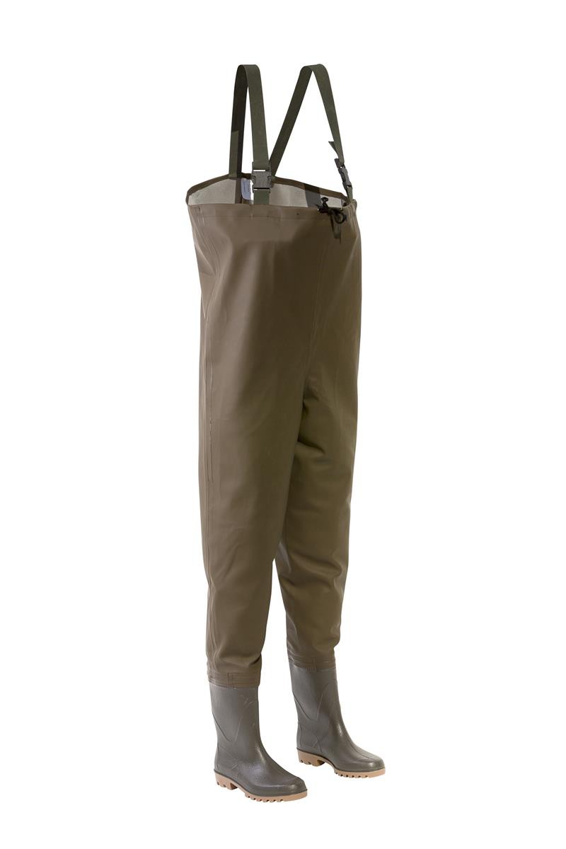 Cuissardes PVC souple bretelles Chest Wader Baudou cotepro