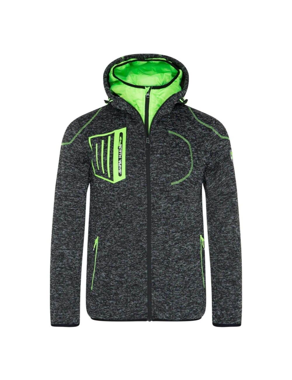 Veste travail matelassee maille chinee Lynx North Ways cotepro gris