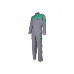 Combinaison travail simple zip ideal plus color DMD cotepro vert