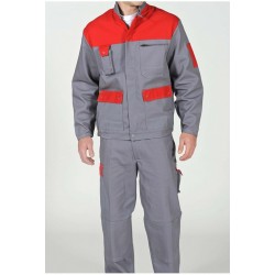 blouson travail multipoches ideal plus color DMD cotepro rouge situation