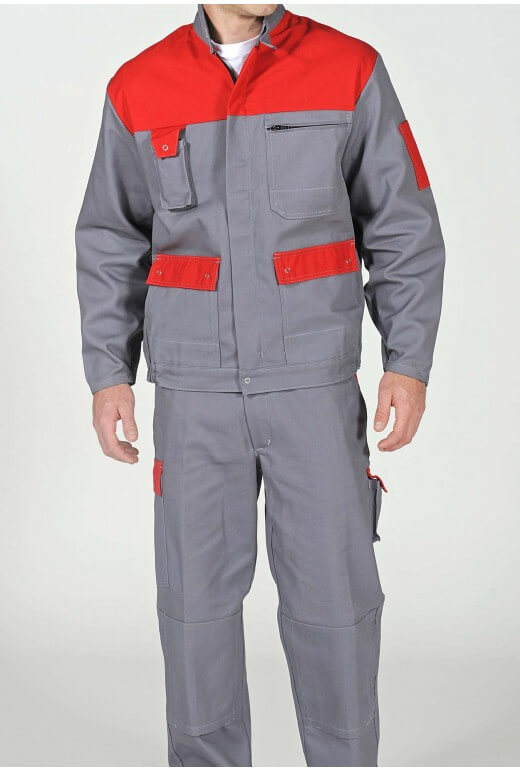 blouson travail multipoches ideal plus color DMD cotepro rouge