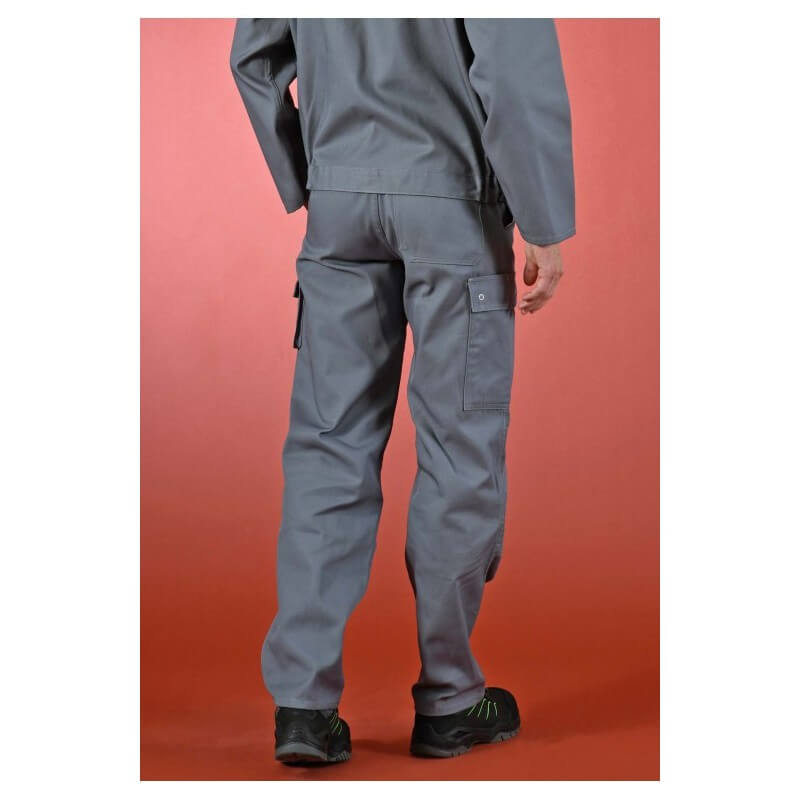 Pantalon de travail multipoche gris résistant marque française - LMA