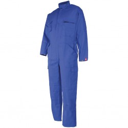 Combinaison travail simple zip poches genoux ideal plus uni DMD cotepro bleu