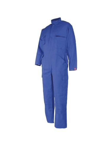 Combinaison travail simple zip poches genoux ideal plus uni DMD cotepro bleu