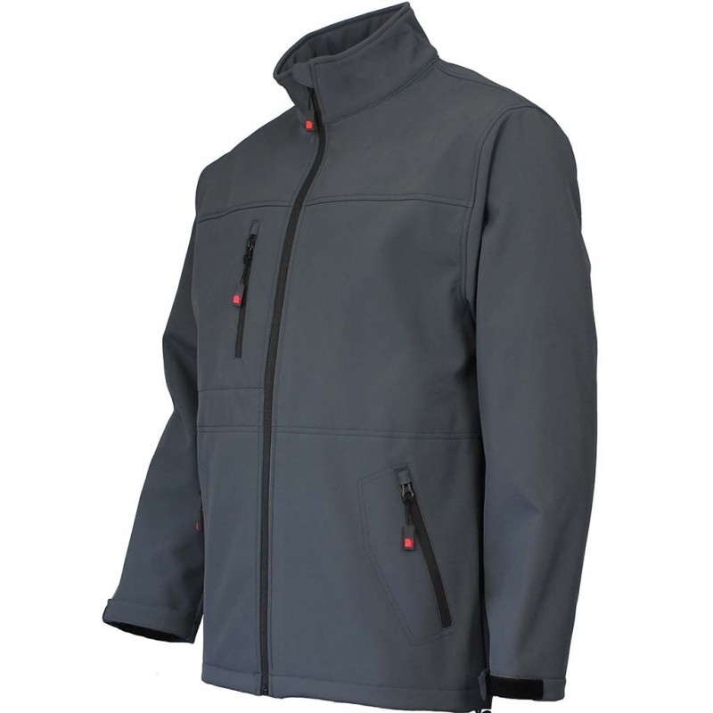 Veste homme softshell 3 couches workfit DMD cotepro vert