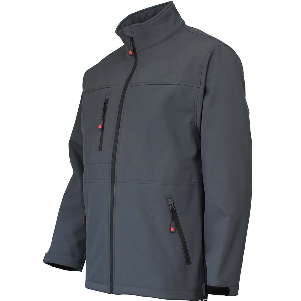 Veste homme softshell 3 couches workfit DMD cotepro gris face