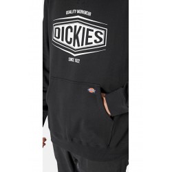 Sweat shirt capuche homme Rockfield Dickies cotepro noir vue 1