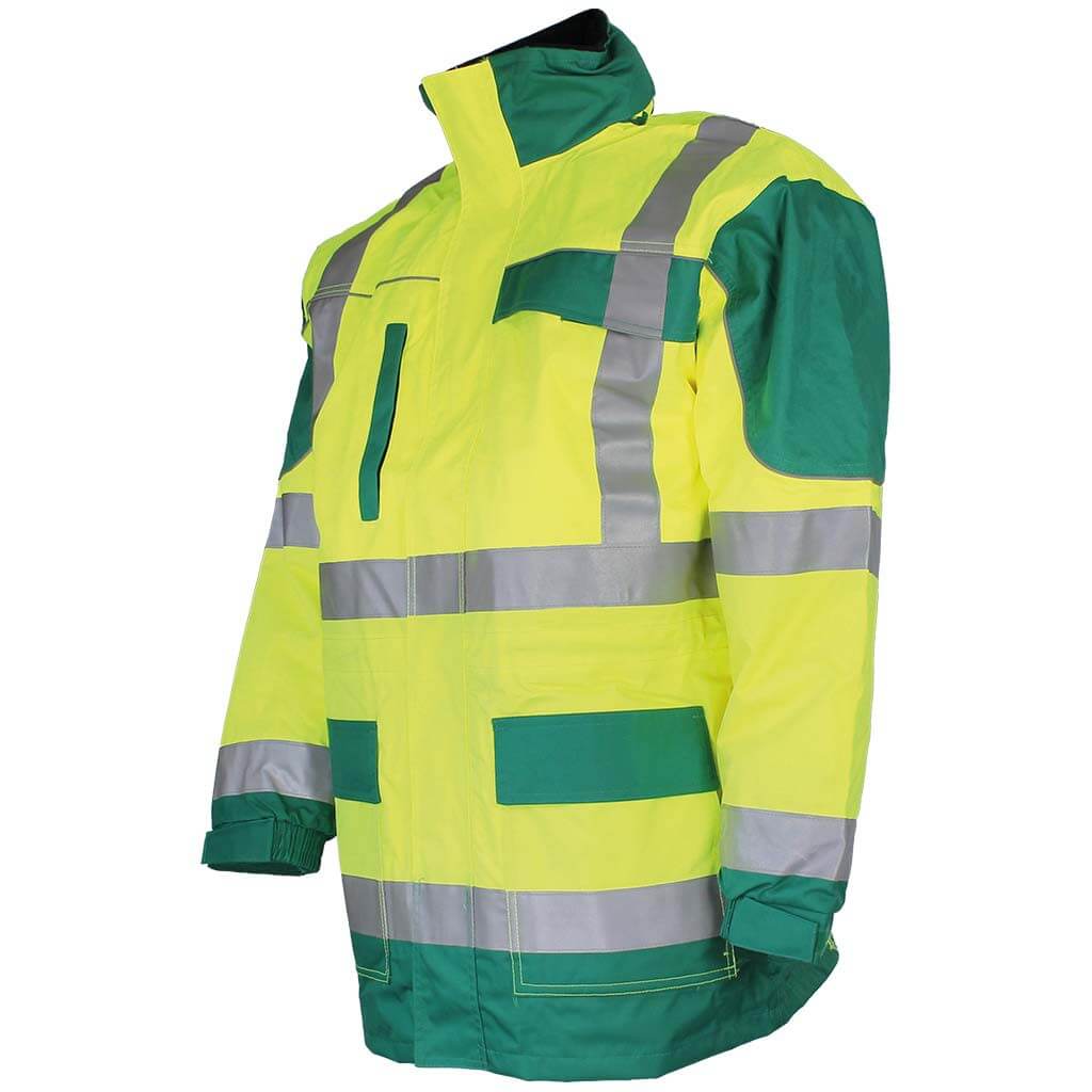 Parka haute visibilite 4 en 1 pluie froid Sononyl DMD cotepro vert/jaune