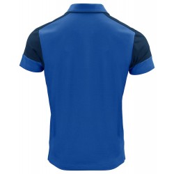 Polo bicolore homme manches courtes Prime Printer cotepro bleu vue 1