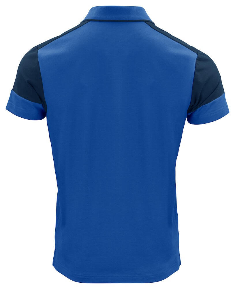 Polo bicolore homme manches courtes Prime Printer cotepro bleu