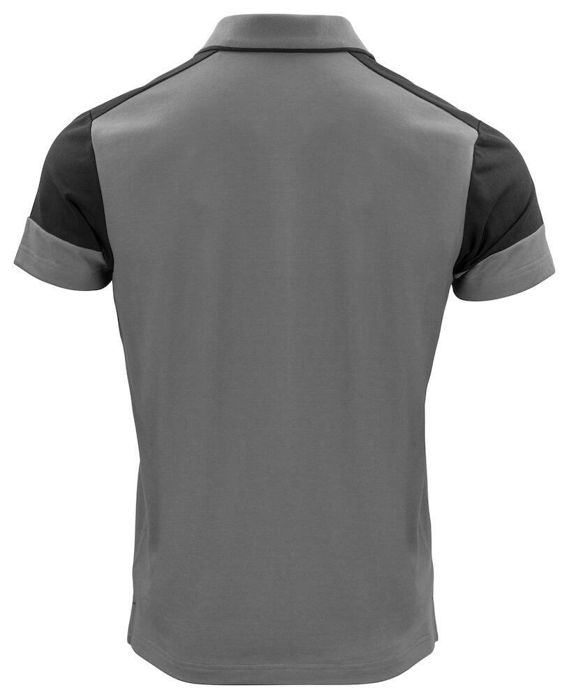 Polo bicolore homme manches courtes Prime Printer cotepro gris