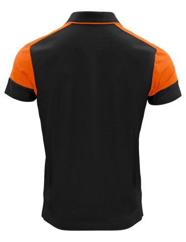 Polo bicolore homme manches courtes Prime Printer cotepro orange vue 1