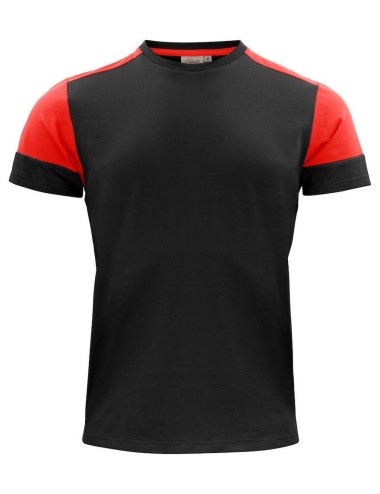 Tee shirt homme manches courtes bicolore Prime Printer cotepro rouge
