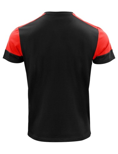 Tee shirt homme manches courtes bicolore Prime Printer cotepro rouge vue 1