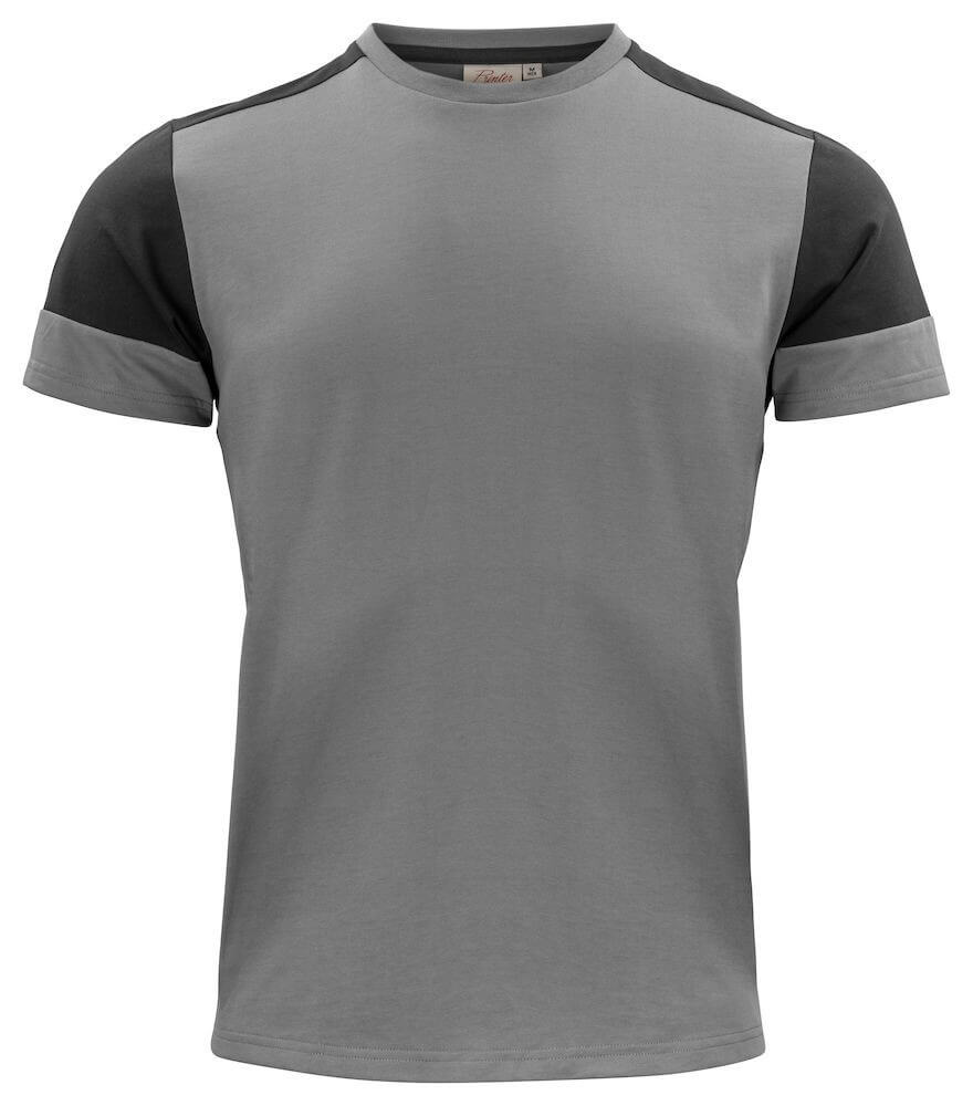 Tee shirt homme manches courtes bicolore Prime Printer cotepro gris