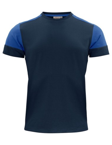 Tee shirt homme manches courtes bicolore Prime Printer cotepro bleu