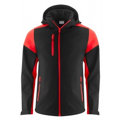 Veste softshell impermeable bicolore prime Printer cotepro rouge