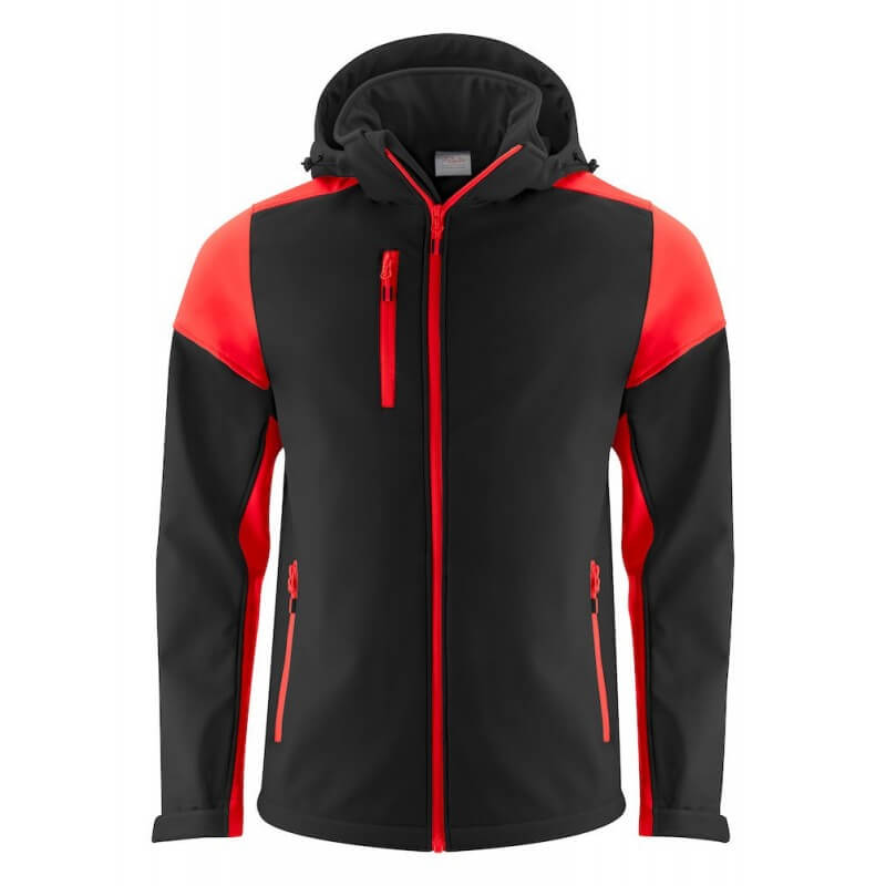 Veste softshell impermeable bicolore prime Printer cotepro rouge