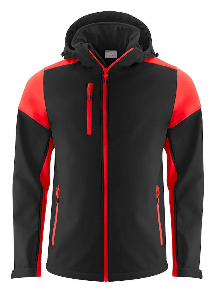 Veste softshell impermeable bicolore prime Printer cotepro rouge