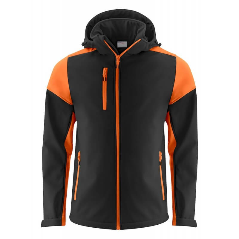 Veste softshell impermeable bicolore prime Printer cotepro orange