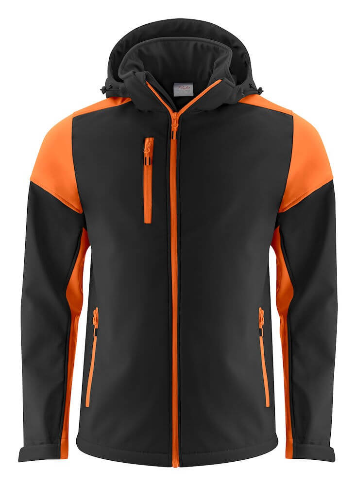Veste softshell impermeable bicolore prime Printer cotepro orange