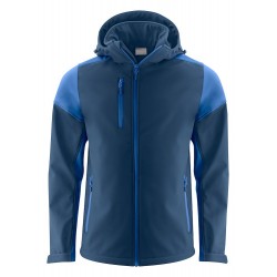 Veste softshell impermeable bicolore prime Printer cotepro bleu