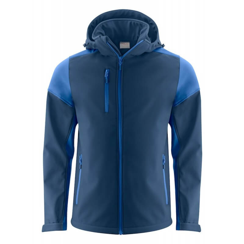 Veste softshell impermeable bicolore prime Printer cotepro bleu