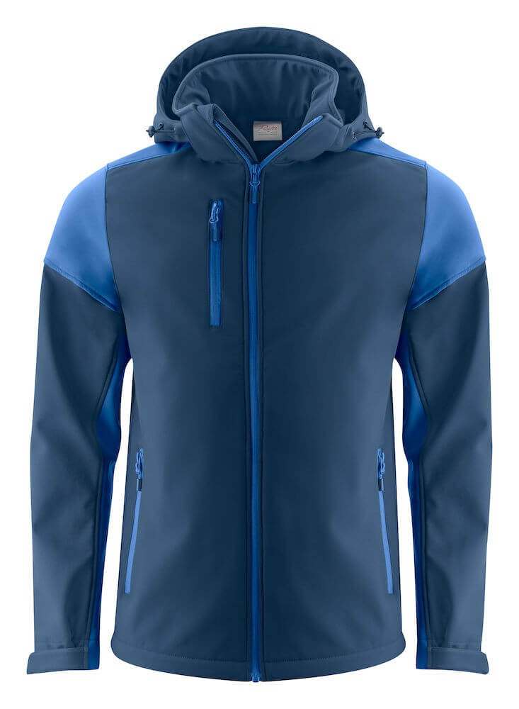 Veste softshell impermeable bicolore prime Printer cotepro bleu