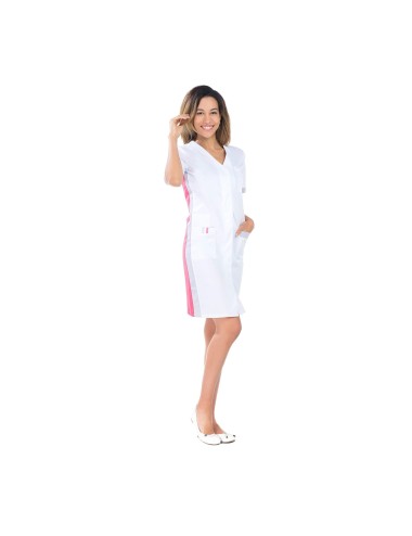 Blouse manches courtes femme 95cm Ambre Lotus rose cotepro.fr