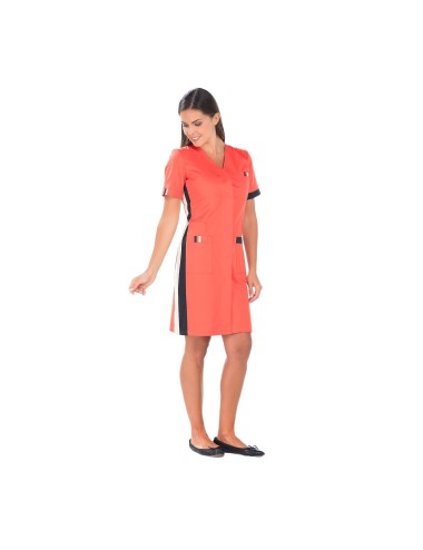Blouse manches courtes femme 95cm Ambre Lotus orange cotepro.fr