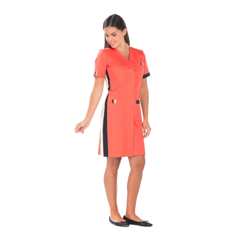 Blouse manches courtes femme 95cm Ambre Lotus orange cotepro.fr