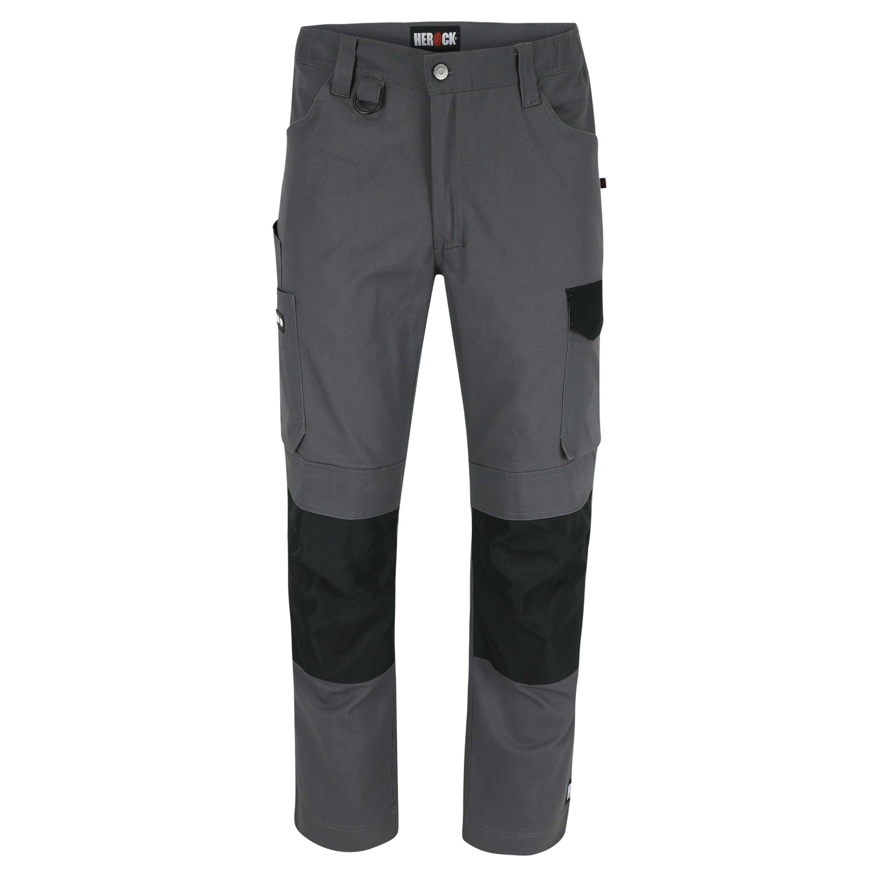 Pantalon travail extensible poches genoux Dero Herock gris vue 1 cotepro.fr