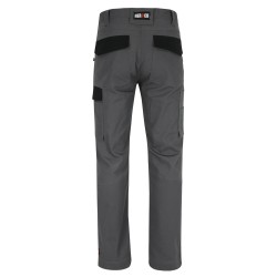 Pantalon travail extensible poches genoux Dero Herock gris vue 3 cotepro.fr