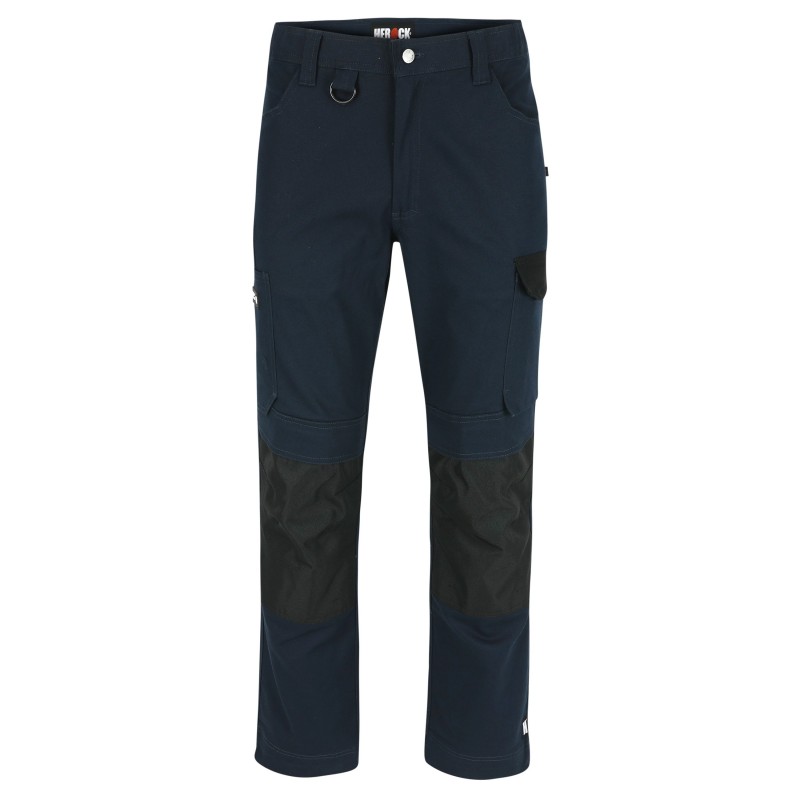 Pantalon travail extensible poches genoux Dero Herock marine vue 1 cotepro.fr